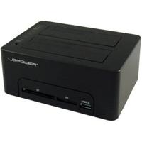 LC-Power LC-DOCK-U3-CR basisstation voor opslagstations USB 3.0 Type-A Zwart - thumbnail