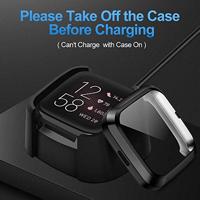 Fitbit Versa 2 Soft TPU case (volledig beschermd) - Zwart - thumbnail