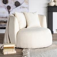 Eleonora Fauteuil 'Louis' Bouclé, kleur Beige - thumbnail