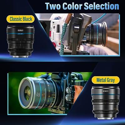 Sirui Nightwalker Series 24mm T1.2 S35 Manual Focus Cine Lens M4/3 Mount, gun metal grijs