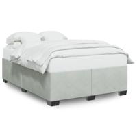 Bedframe zonder matras 140x190 cm fluweel lichtgrijs - thumbnail