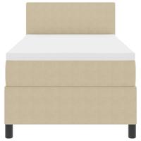 Boxspringbed met matras ribfluweel lichtgroen grijs 100x200 cm - thumbnail