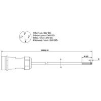 Deko Light 940035 Ronde connector afgewerkt Stekker, recht Totaal aantal polen: 4 1 stuk(s) - thumbnail