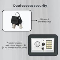 VidaXL Digitale kluis met slot donkergrijs 40 x 35 x 60 cm staal - thumbnail