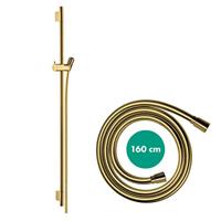 Hansgrohe Unica S Puro glijstang 90 cm met doucheslang, Polished Gold Optic - thumbnail