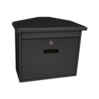 Basic wandbrievenbus met krantenvak Zamoran - antraciet - thumbnail
