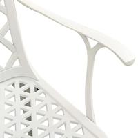VidaXL Tuinstoelen 2 st gietaluminium wit - thumbnail