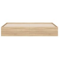 Bedframe met lades bewerkt hout sonoma eikenkleurig 200x200 cm - thumbnail