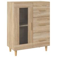Dressoir 69,5x34x90 cm bewerkt hout sonoma eikenkleurig - thumbnail
