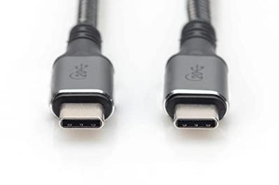 DIGITUS USB-C aansluitkabel - USB 4.0 - Power Delivery 3.0-20 Gbit/s - 4k/60Hz - 3m - Zwart