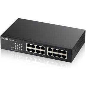 Zyxel GS1100-16 Unmanaged Gigabit Ethernet (10/100/1000) Zwart