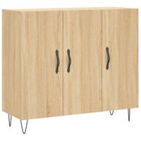 Dressoir 90x34x80 cm bewerkt hout sonoma eikenkleurig - thumbnail
