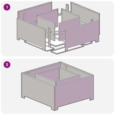Vuurkorf Zwart 80 x 80 x 40 cm Koudgewalst staal