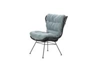 Libelle relax fauteuil loungestoel black rotan en mint grey Garden Impressions - Garden impressions - thumbnail