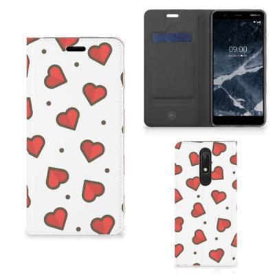 Nokia 5.1 (2018) | Hoesje met Magneet | Hearts