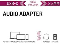 Hama Audio-adapter USB-C-stekker - 3,5-mm-jack-aansluiting Stereo - thumbnail