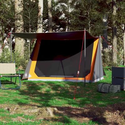 VidaXL Tent 2-persoons waterdicht grijs en oranje VidaXL Tent 2-persoons waterdicht grijs en oranje