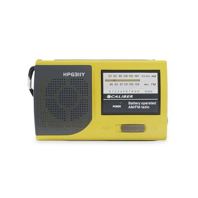 Caliber Noodradio - Radio op Batterijen - Draagbare Radio - Noodpakket - AM/FM Radio - Koptelefoonaansluiting (HPG311R)