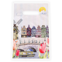 Tas | Tulp | Gerecycled LDPE | gestanste handgreep | 20x30cm | draagtas | 1000 stuks - thumbnail