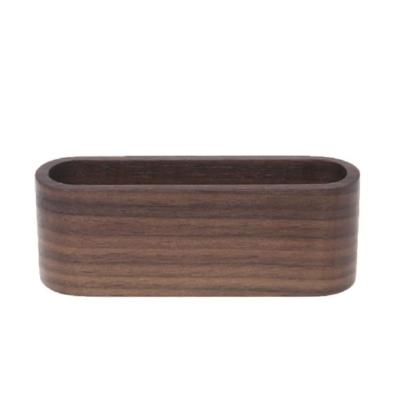 20 stuks houten tafel visitekaartje display stand memo houder opbergdoos organisator type: zwarte walnoot kleur