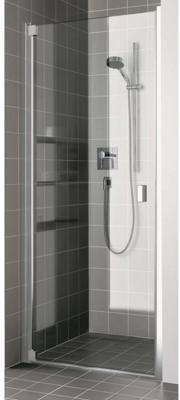 Kermi Raya draaideur links 88x200 cm Helder Glas/Zilver Glans