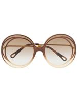 Chloé Eyewear circle frame sunglasses - GOLD - thumbnail