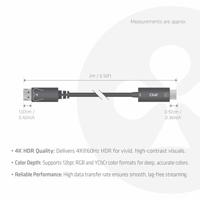 club3D CAC-1083 DisplayPort / HDMI Adapterkabel [1x DisplayPort stekker - 1x HDMI-stekker] Zwart 2.00 m - thumbnail
