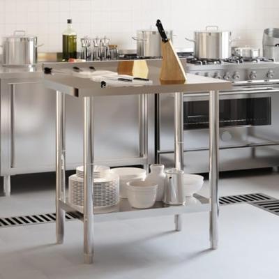 VidaXL Keukenwerktafel met spatscherm 82,5x55x93 cm roestvrij staal VidaXL Keukenwerktafel met spatscherm 82,5x55x93 cm roestvrij staal