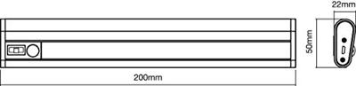 LEDVANCE Linear LED Mobile USB L LED-onderbouwlamp met bewegingsmelder LED LED vast ingebouwd 1 W Neutraalwit Zilver