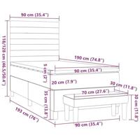 Boxspring met matras fluweel donkergroen 90x200 cm - thumbnail