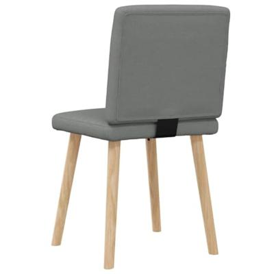 Eetkamerstoelen 2 st stof donkergrijs