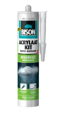 Bison Acrylaatkit Regenvast Wit Crt 300Ml*12 Nlfr - 1491144 - 1491144