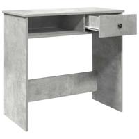 Bureau 80x40x75 cm bewerkt hout betongrijs - thumbnail