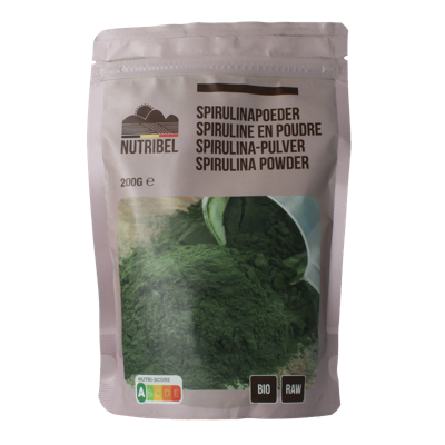 Spirulina poeder raw bio 200 Gram