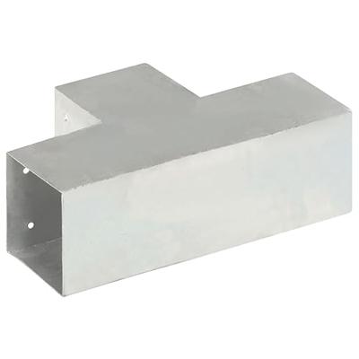 VidaXL Paalverbindingen 4 st t-vorm 101x101 mm gegalvaniseerd metaal