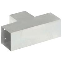 VidaXL Paalverbindingen 4 st t-vorm 101x101 mm gegalvaniseerd metaal - thumbnail