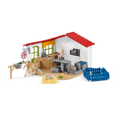 Schleich Dierenartspraktijk met Figuur + Dieren en Accessoires Schleich Dierenartspraktijk met Figuur + Dieren en Accessoires