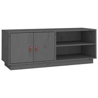 Tv-meubel 105x34x40 cm massief grenenhout grijs - thumbnail