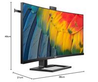 Philips Monitore 40B1U6903CH/00 LED-monitor Energielabel G (A - G) 100.8 cm (39.7 inch) 5120 x 2160 Pixel 16:9 4 ms HDMI, DisplayPort, USB-C 3.2, RJ45, - thumbnail