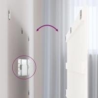 Wandhoofdbord 204x3x60 cm massief grenenhout wit - thumbnail