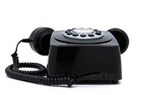 GPO 746 Retro wandtelefoon met drukknop zwart - thumbnail
