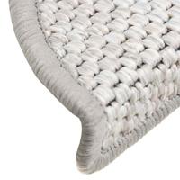 VidaXL Trapmatten zelfklevend 15 st sisal-look 56x17x3 cm platinakleur - thumbnail