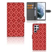 Samsung Galaxy S22 Ultra | Telefoon Hoesje | Batik Rood - thumbnail
