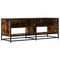 Tv-meubel 120,5x40x46 cm bewerkt hout metaal gerookt eikenkleur - thumbnail