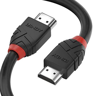 LINDY HDMI Aansluitkabel HDMI-A-stekker, HDMI-A-stekker 0.50 m Zwart 36470 4K UHD HDMI-kabel - thumbnail