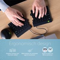 R-Go Tools Ergonomisch toetsenbord R-Go Split Break met pauzesoftware, gesplitst toetsenbord, QWERTY (US), Bluetooth, zwart - thumbnail