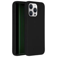 Accezz Liquid Silicone Backcover met MagSafe iPhone 15 Pro Max Telefoonhoesje Zwart - thumbnail