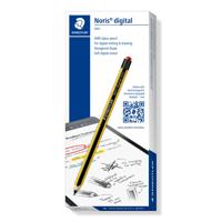STAEDTLER Noris digital Mini 180M 22. 2 in 1 stylus-styluspen voor digitaal schrijven en tekenen op EMR en capacitieve touchscreens (ronde vorm, inclusief 5 EMR reservepunten en gereedschap) - thumbnail