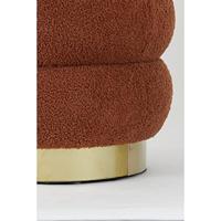 Light & Living Poef 'Kimi' Teddy, kleur Terracotta - thumbnail