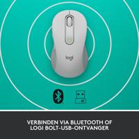 Logitech Signature M650 L Muis Radiografisch, Bluetooth Maat: L Optisch Wit 5 Toetsen 4000 dpi - thumbnail